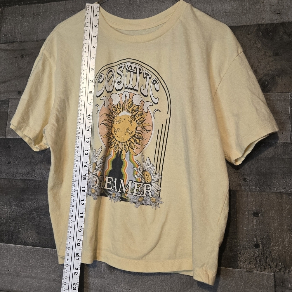 Rebellious One Pale Yellow Cosmic Dreamer Graphic Tee - Picture 4 of 5